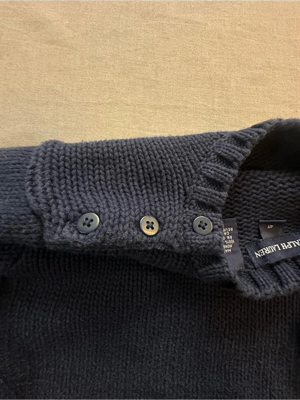 Ralph Lauren USA Flag Navy Knit Sweater 100% Cotton - Picture 10 of 10